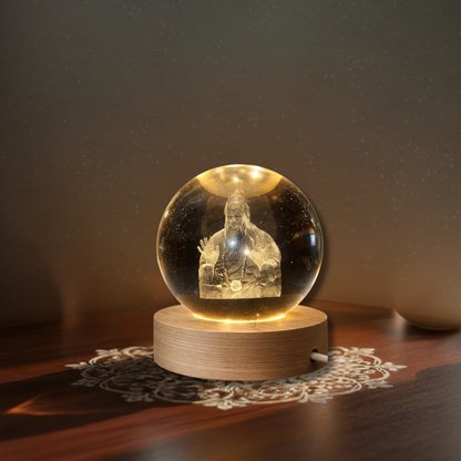 Premanand Maharaj Ji Crystal Orb Lamp